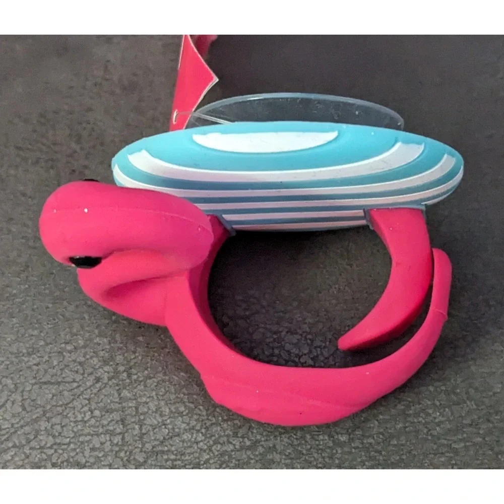 Retired Bath Body Works Pink Flamingo Hand Cream Hook Striped‎ Suction Holder